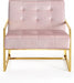 Pierre Pink Velvet Accent Chair - 523Pink - Vega Furniture