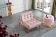 Pierre Pink Velvet Accent Chair - 523Pink - Vega Furniture