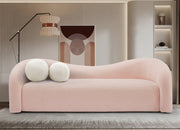 Pink Kali Faux Shearling Teddy Fabric Sofa - 186Pink-S - Vega Furniture