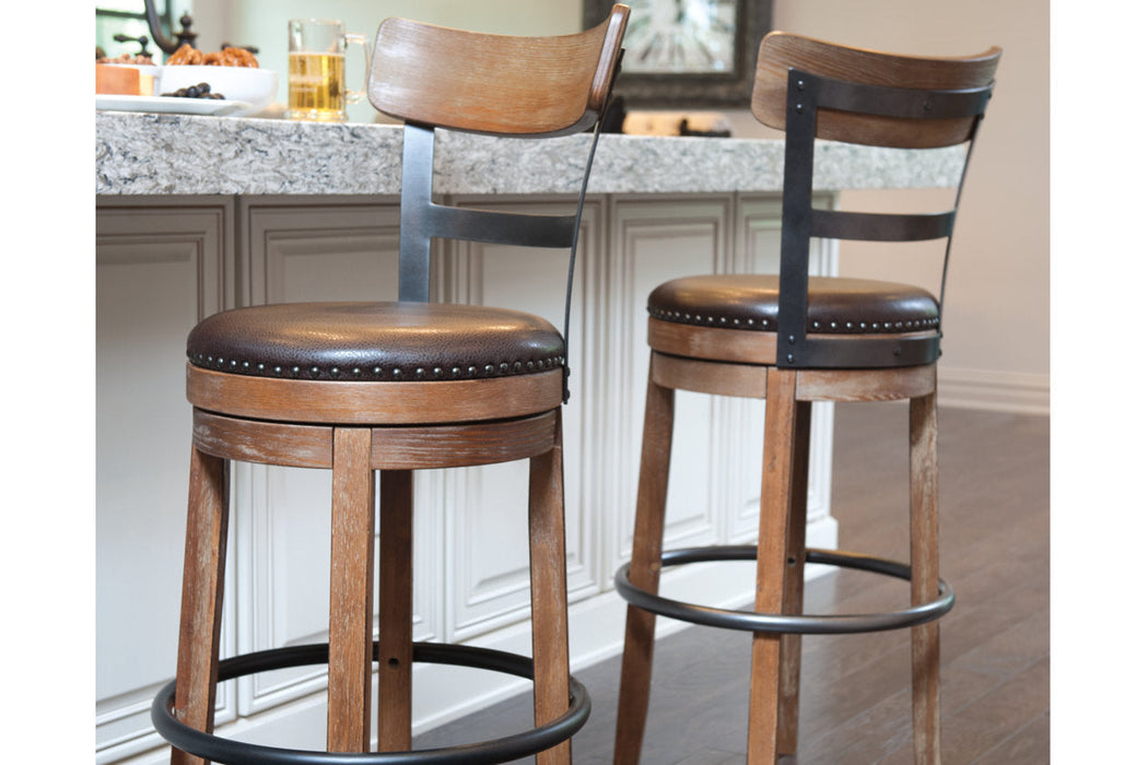 Pinnadel Light Brown Bar Height Barstool - D542-130 - Vega Furniture