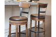 Pinnadel Light Brown Counter Height Barstool - D542-124 - Vega Furniture