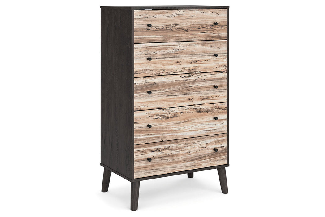 Piperton Two-tone Brown/Black Chest of Drawers - EB5514-245 - Vega Furniture
