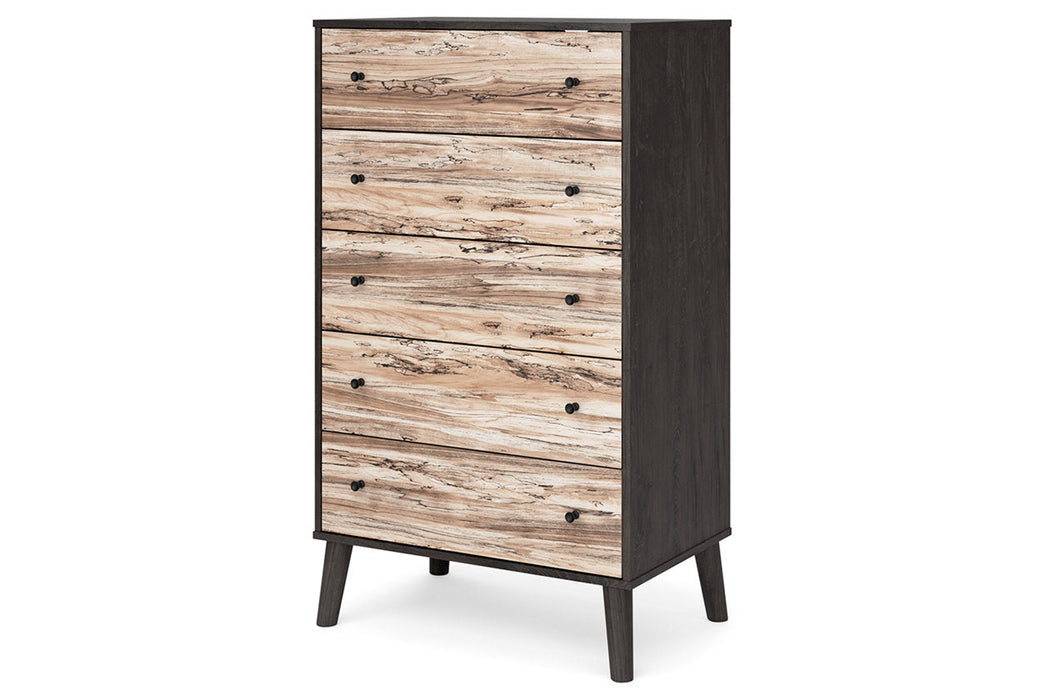 Piperton Two-tone Brown/Black Chest of Drawers - EB5514-245 - Vega Furniture