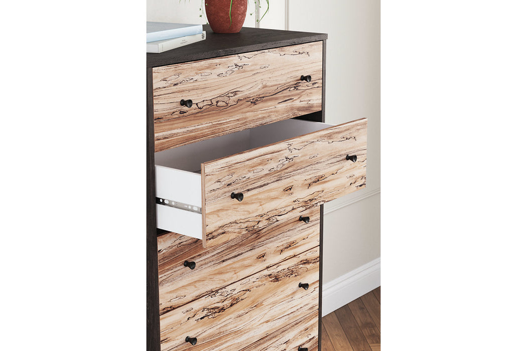 Piperton Two-tone Brown/Black Chest of Drawers - EB5514-245 - Vega Furniture