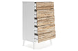 Piperton Two-tone Brown/White Chest of Drawers - EB1221-245 - Vega Furniture