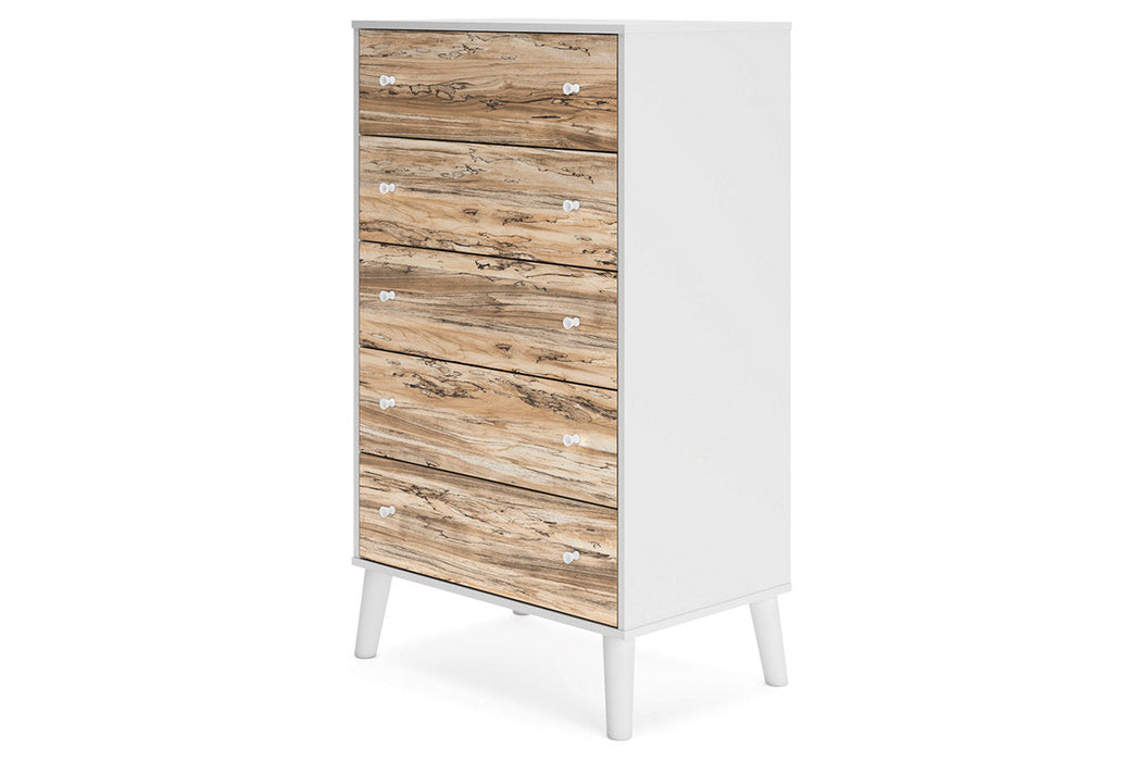 Piperton Two-tone Brown/White Chest of Drawers - EB1221-245 - Vega Furniture