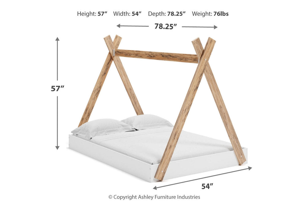 Piperton Two-tone Brown/White Full Tent Complete Bed in Box - EB1221-122 - Vega Furniture