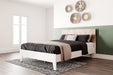 Piperton Two-tone Brown/White Queen Panel Platform Bed - SET | EB1221-157 | EB1221-113 - Vega Furniture