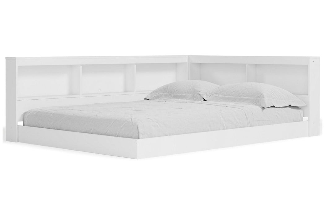 Piperton White Full Bookcase Storage Bed - SET | EB1221-165 | EB1221-182 - Vega Furniture