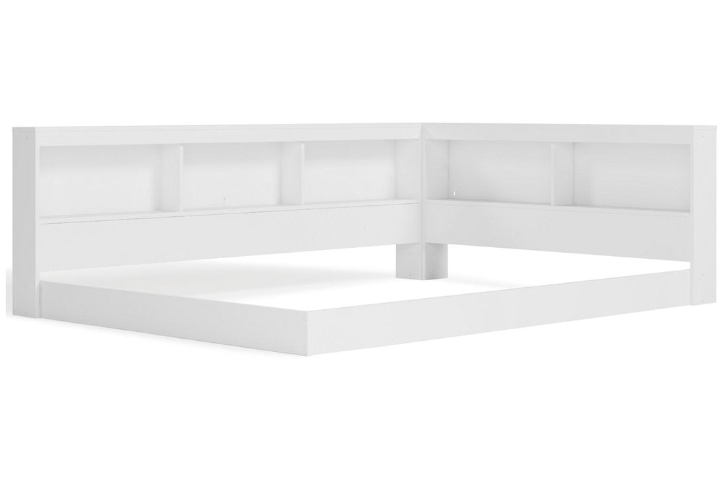 Piperton White Full Bookcase Storage Bed - SET | EB1221-165 | EB1221-182 - Vega Furniture