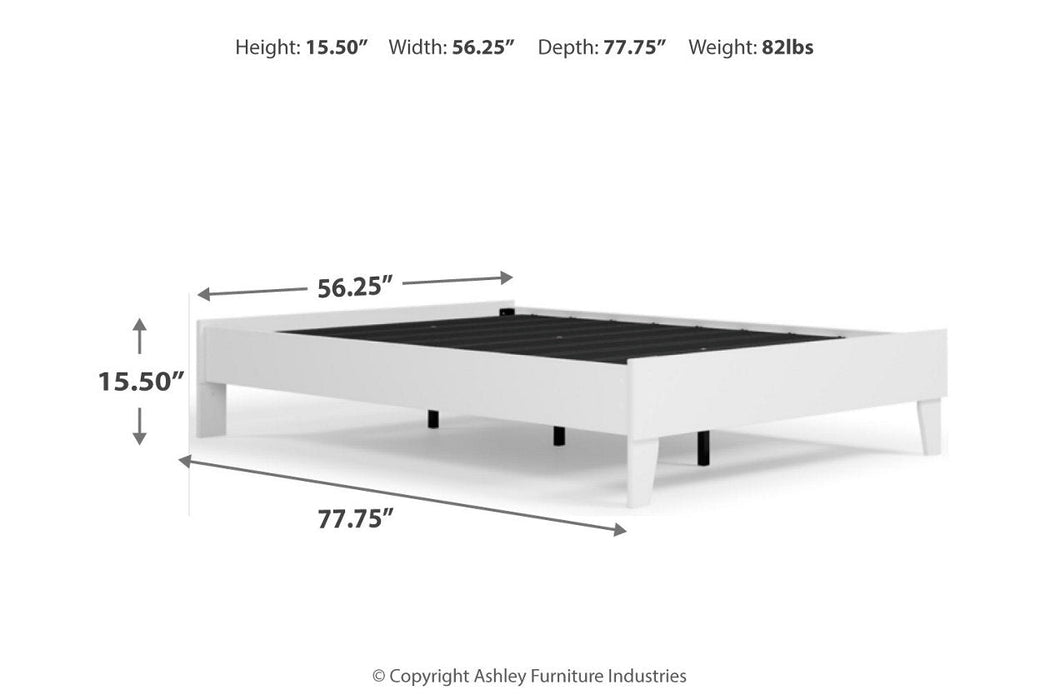 Piperton White Full Platform Bed - EB1221-112 - Vega Furniture