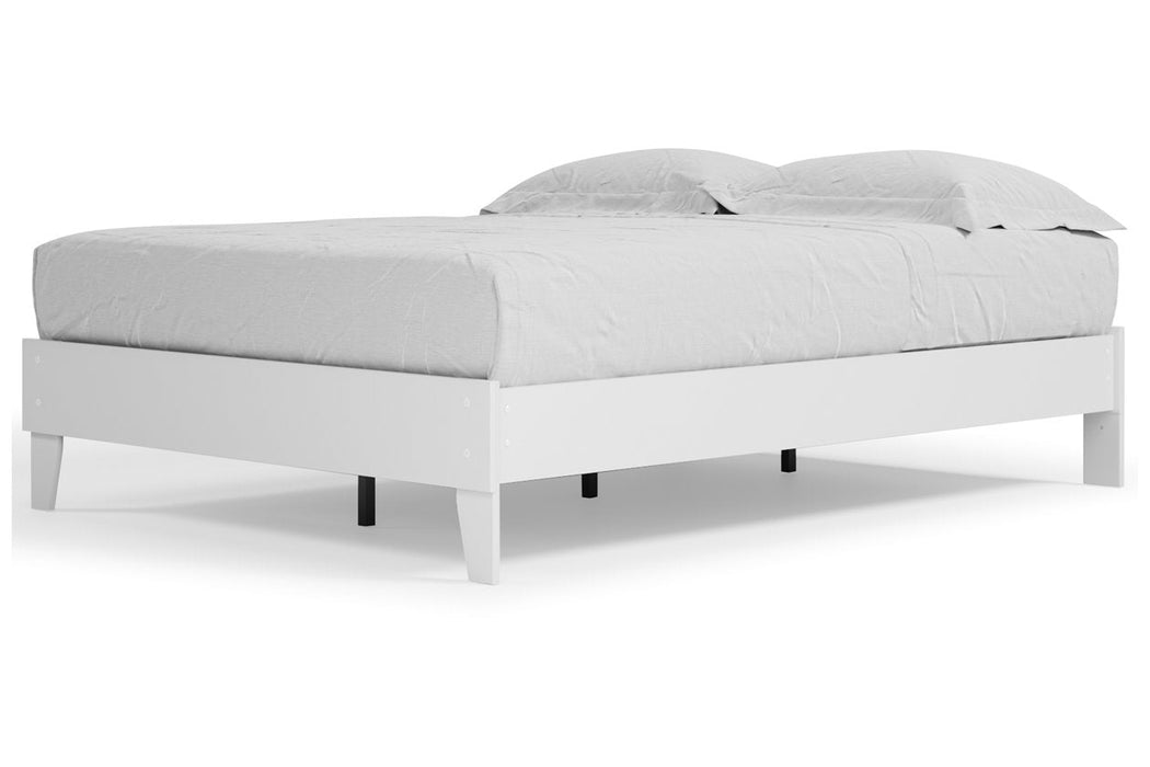 Piperton White Queen Platform Bed - EB1221-113 - Vega Furniture