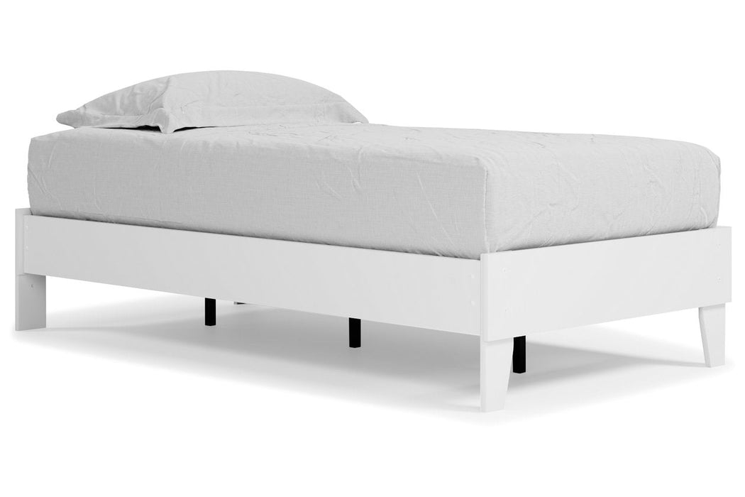 Piperton White Twin Platform Bed - EB1221-111 - Vega Furniture