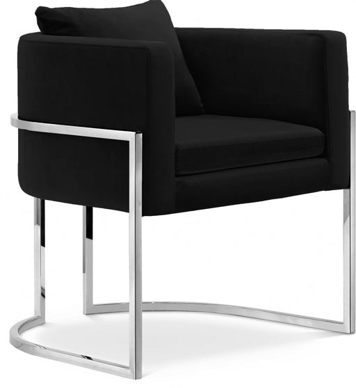Pippa Black Velvet Accent Chair - 524Black - Vega Furniture