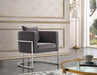 Pippa Grey Velvet Accent Chair - 524Grey - Vega Furniture