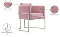 Pippa Pink Velvet Accent Chair - 524Pink - Vega Furniture