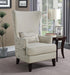 Pippin Cream Curved Arm High Back Accent Chair - 904047 - Vega Furniture