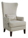 Pippin Cream Curved Arm High Back Accent Chair - 904047 - Vega Furniture