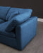 Plush Blue Velvet Standard Modular Down Filled Cloud-Like Comfort Overstuffed 105" Armless Sofa - 602Navy-S3 - Vega Furniture