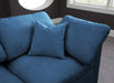 Plush Blue Velvet Standard Modular Down Filled Cloud-Like Comfort Overstuffed 105" Armless Sofa - 602Navy-S3 - Vega Furniture