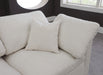 Plush Cream Velvet Standard Modular Down Filled Cloud-Like Comfort Overstuffed 140" Armless Sofa - 602Cream-S4 - Vega Furniture
