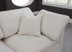 Plush Cream Velvet Standard Modular Down Filled Cloud-Like Comfort Overstuffed 70" Sofa - 602Cream-S70 - Vega Furniture