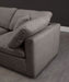 Plush Grey Velvet Standard Modular Down Filled Cloud-Like Comfort Overstuffed 105" Sofa - 602Grey-S105 - Vega Furniture