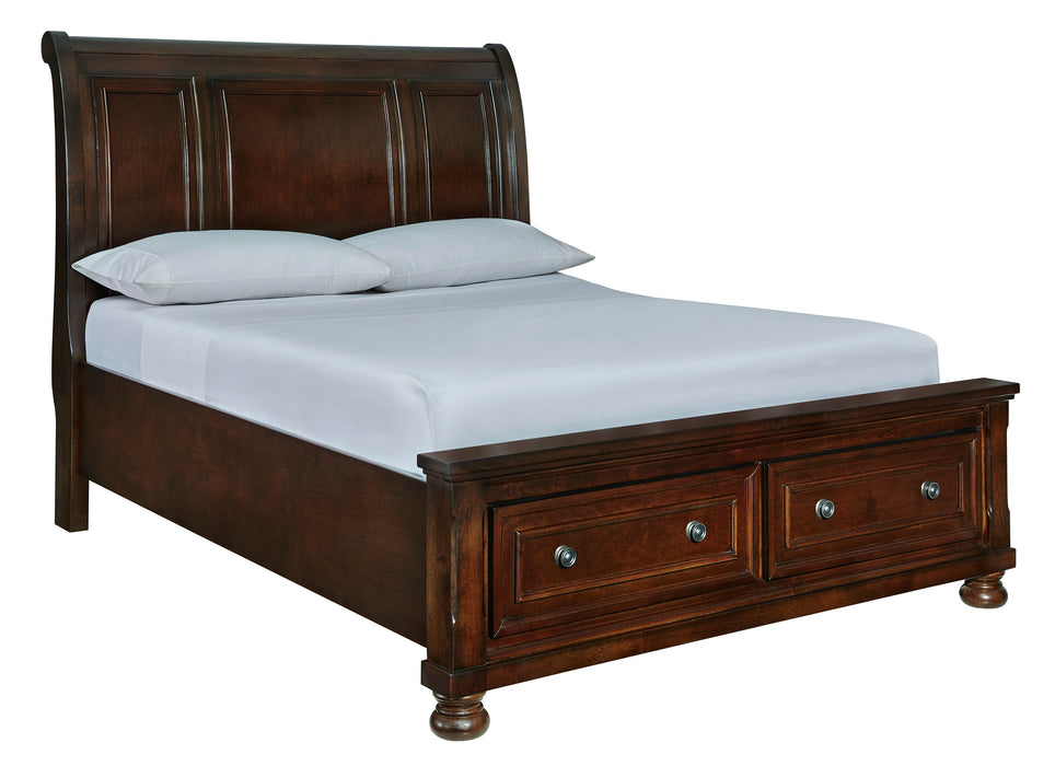 Porter Rustic Brown Footboard Storage Sleigh Platform Bedroom Set - SET | B697-76 | B697-78 | B697-99 | B697-31 | B697-92 - Vega Furniture