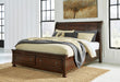 Porter Rustic Brown Footboard Storage Sleigh Platform Bedroom Set - SET | B697-76 | B697-78 | B697-99 | B697-31 | B697-92 - Vega Furniture