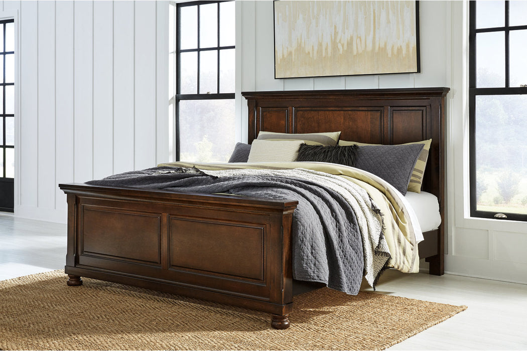 Porter Rustic Brown King Panel Bed - SET | B697-56 | B697-58 | B697-97 - Vega Furniture