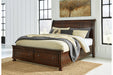 Porter Rustic Brown King Sleigh Bed - SET | B697-76 | B697-78 | B697-99 - Vega Furniture