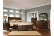 Porter Rustic Brown King Sleigh Bed - SET | B697-76 | B697-78 | B697-99 - Vega Furniture