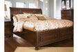 Porter Rustic Brown King Sleigh Bed - SET | B697-76 | B697-78 | B697-99 - Vega Furniture