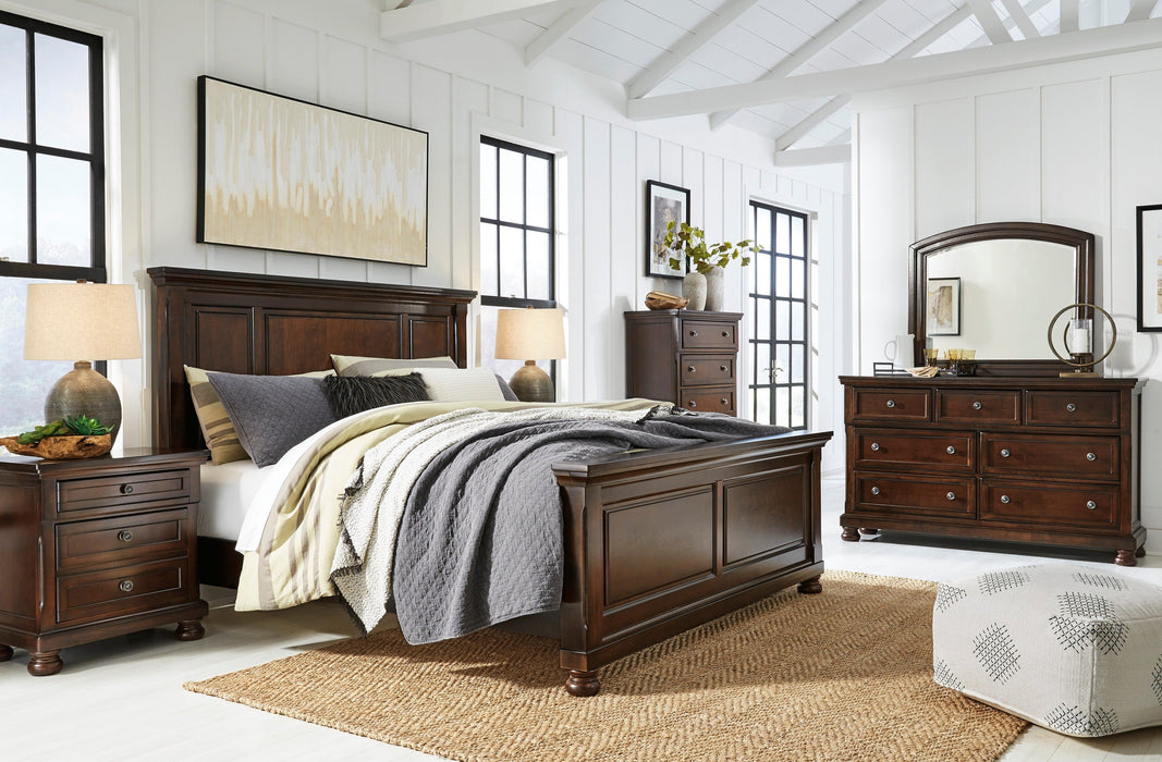 Porter Rustic Brown Panel Bedroom Set - SET | B697-54 | B697-57 | B697-96 | B697-31 | B697-92 - Vega Furniture