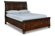 Porter Rustic Brown Queen Sleigh Bed - SET | B697-74 | B697-77 | B697-98 - Vega Furniture