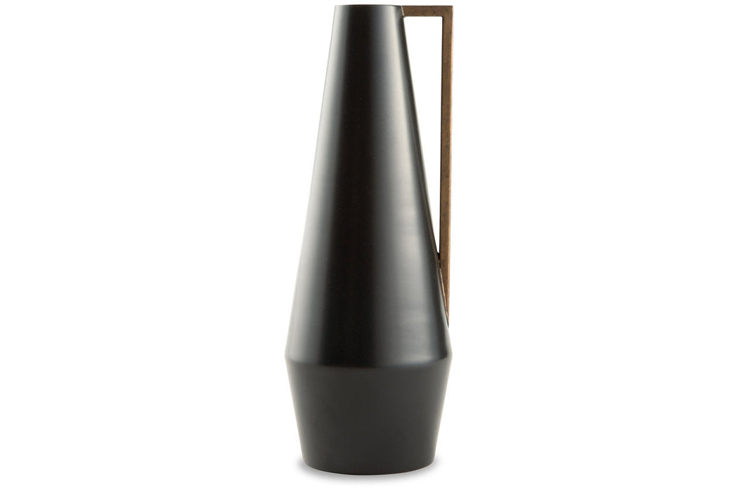 Pouderbell Black/Gold Finish Vase - A2000553 - Vega Furniture