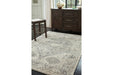 Precia Gray/Cream 5'3" x 7'3" Rug - R404132 - Vega Furniture