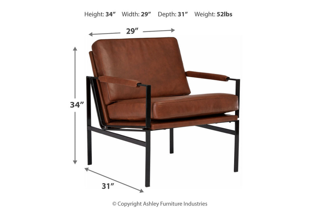 Puckman Brown/Silver Finish Accent Chair - A3000193 - Vega Furniture