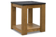 Quentina Light Brown/Black End Table - T775-3 - Vega Furniture