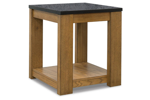 Quentina Light Brown/Black End Table - T775-3 - Vega Furniture