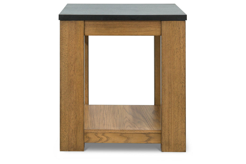 Quentina Light Brown/Black End Table - T775-3 - Vega Furniture