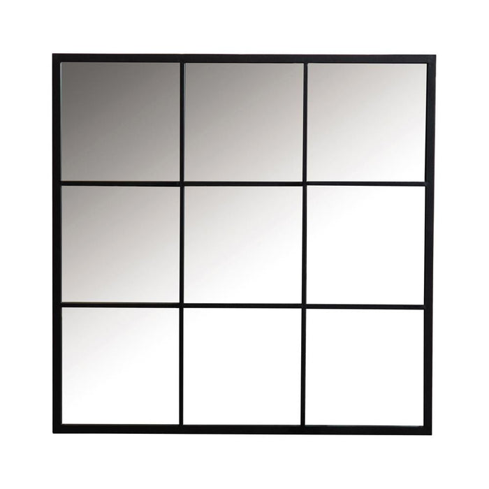 Quetzal Square Window Pane Wall Mirror Black - 962894 - Vega Furniture