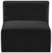 Quincy Black Velvet Modular Cloud-Like Comfort Armless Chair - 677Black-Armless - Vega Furniture