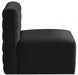 Quincy Black Velvet Modular Cloud-Like Comfort Armless Chair - 677Black-Armless - Vega Furniture