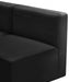 Quincy Black Velvet Modular Cloud-Like Comfort Armless Chair - 677Black-Armless - Vega Furniture