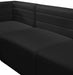 Quincy Black Velvet Modular Cloud-Like Comfort Corner Chair - 677Black-Corner - Vega Furniture