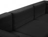 Quincy Black Velvet Modular Cloud-Like Comfort Sofa - 677Black-S126 - Vega Furniture