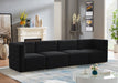 Quincy Black Velvet Modular Cloud-Like Comfort Sofa - 677Black-S126 - Vega Furniture