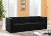 Quincy Black Velvet Modular Cloud-Like Comfort Sofa - 677Black-S95 - Vega Furniture