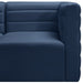 Quincy Blue Velvet Modular Cloud-Like Comfort Armless Chair - 677Navy-Armless - Vega Furniture